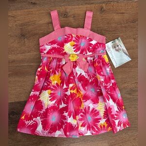 NWT 24 Mon. Floral Pink and Yellow Dress